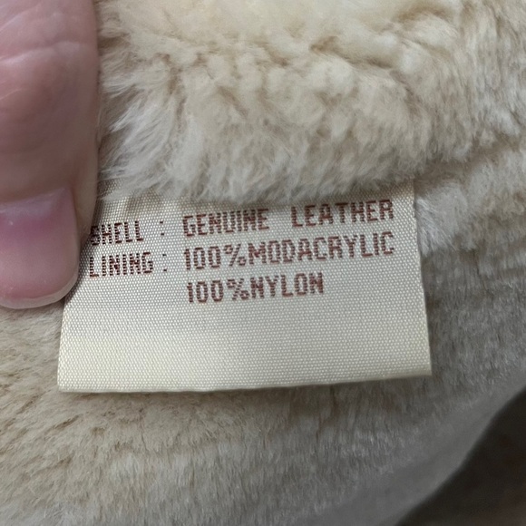 Winlit Leather Jacket with Fur Lining Women's Size Medium Tan Zip Front Western - Picture 8 of 10